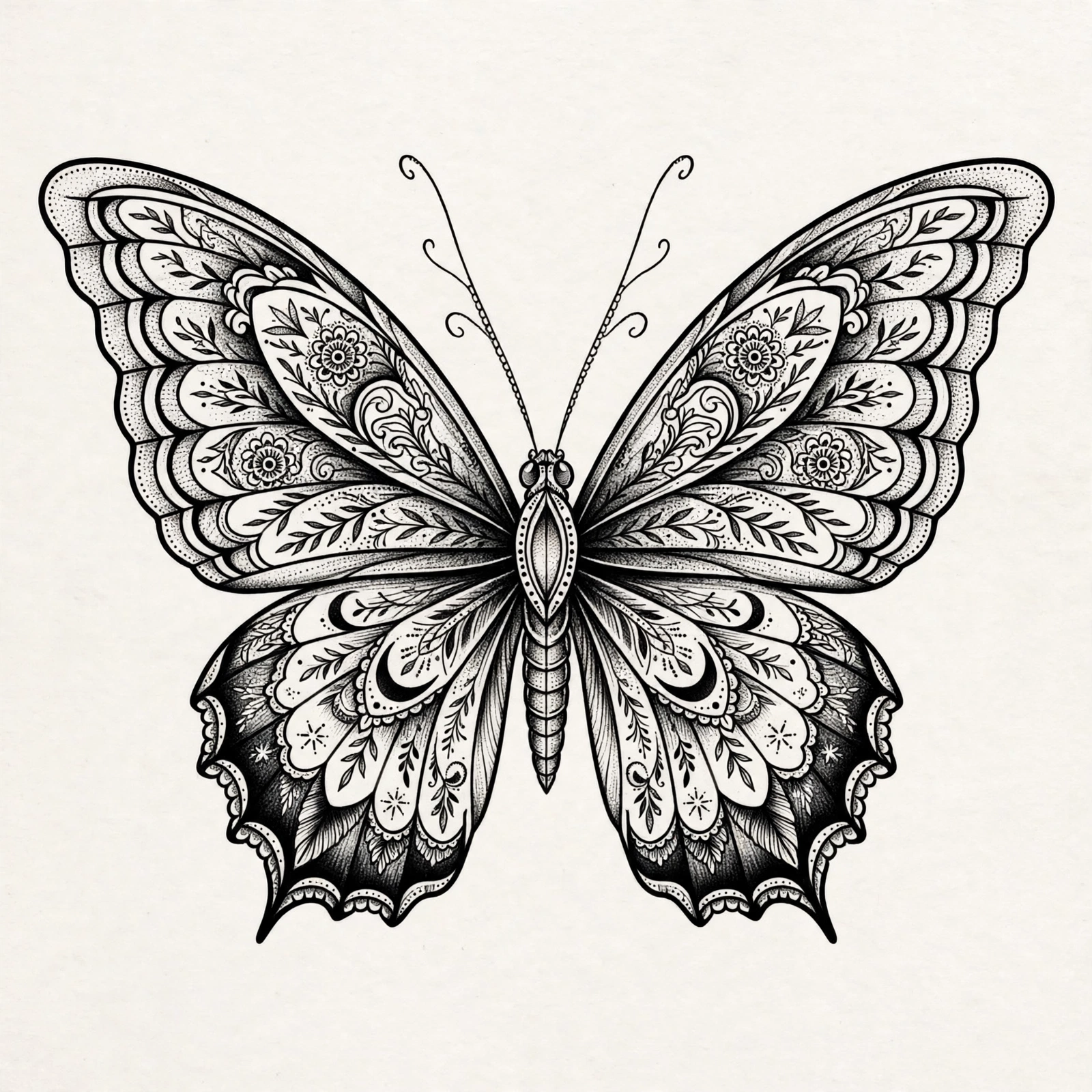 Butterfly, fine line
