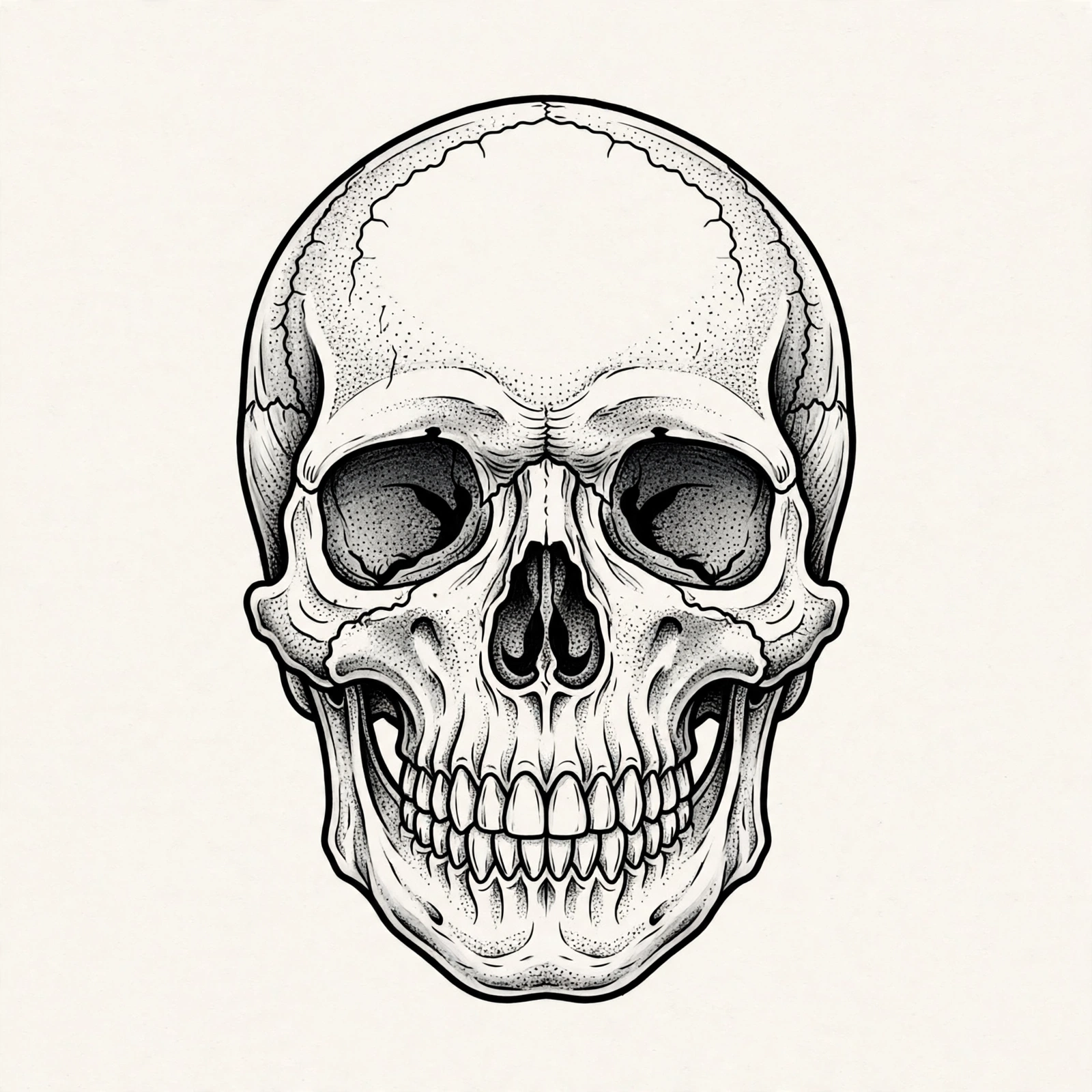 Skull, blackwork